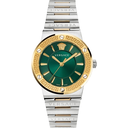 Versace VELW00720 Greca Logo Two-Tone Green Ladies Watch