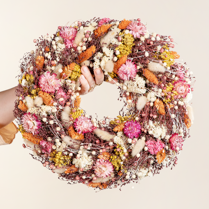 Trockenblumenkranz Munterer Mix