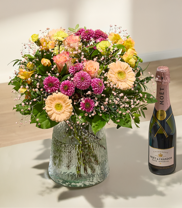 Schön, dass es dich gibt mit Moet Rosé Champagner 375ml