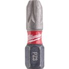 Milwaukee Shockwave Impact Duty Pozi Screwdriver Bits PZ3 25mm Pack of 25