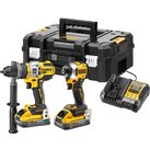 DeWalt DCK2052 18v XR Cordless Brushless Combi Drill and Impact Driver 2 x 5ah Li-ion Powerstack Battery Charger Case