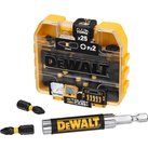 DeWalt Extreme Flextorq Pozi Screwdriver Bits and Magnetic Drive Guide PZ2 25mm Pack of 25