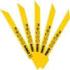 DeWalt Fine Fast Cuts and Curve Cutting Wood Reciprocating Sabre Saw Blades 152mm Pack of 5