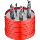 Dormer 6 Piece S922 Solid Carbide TiALN Mc-X Flatted Shank 2 Flute Slot Drill Set