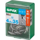 Spax Stainless Steel Raised Countersunk Roof Sheet Sealing Screws 4.5mm 35mm Pack of 15
