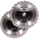 Sirius PRO2 2 Piece 165mm Cordless Circular Saw Blade Set 165mm Assorted Teeth 20mm