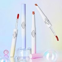 FLORTTE - Rainbow Bubble Double-Ended Lip Liner n Lip Gloss Pencil - 4 Colors #R01 Apricot Glaze product view