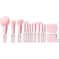 BLJ - Mini Make Up Brush Pouch Set - Pink #Sweet Peaches - 11pcs