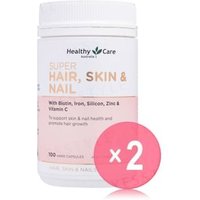 Super Hair, Skin & Nails Capsule 2pcs Bundle Set 100 capsules x 2 pcs