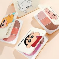 JILL LEEN - 3-Color Blush Palette Crayon Shin-chan Edition - 4 Types #04 Chubby Zaemon - 9.5g