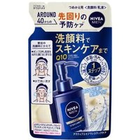 Nivea Japan - Men Active Age One Step Care Q10 Facial Wash Lightly Scent Refill 130ml