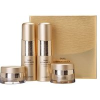 The Saem - Set de Skincare Snail Essential EX Wrinkle Solution Skin Care Set: Tónico 150ml + Emulsión 150ml + Crema 50ml + Crema Contorno de Ojos 31ml