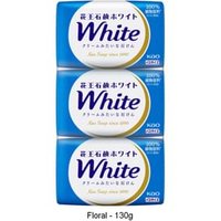 Kao - White Body Soap Floral - 130g × 3