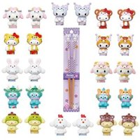 Sanrio Characters Animal Zodiac Wooden Chopsticks Hello Kitty/Monkey - 210mm