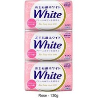 Kao - White Body Soap Rose - 130g × 3