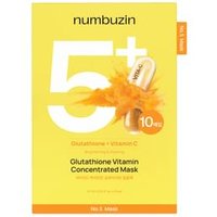 numbuzin - No.5+ Glutathione Vitamin Concentrated Mask Set 10 sheets 2025 Version - 27ml x 10 sheets
