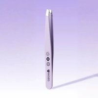 ROZO - Exquisite Oblique Mouth Clamp Eyebrow Tweezers Purple