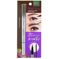 Baby Bright - Trio Slim Lashbrow Cara & Eyeliner 02 Deep Brown