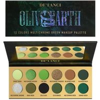 DE'LANCI - 12 Color Olive Earth Multichrome Green Eyeshadow Palette #12 Color Olive Earth product view
