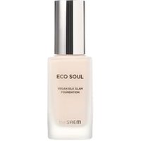 The Saem - Eco Soul Vegan Silk Glam Foundation - 3 Colors 2024 Version - #21 Light Beige