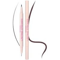 Kara Beauty - Lasting Strokes Double Ended Liquid Eyeliner - 2 Colors Black - 0.8 ml