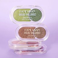 HANDAIYAN - Color Collision Two-tone Eyeshadow Palette - 4 Shades 04# Rosy Pink - 3.8g