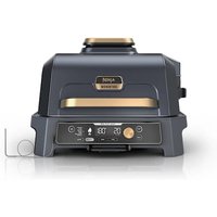 Elektrisk Ninja Woodfire Pro Connect XL-grill og -røgovn med overtræk i Gråblå | OG901EUBL1 | af SharkNinja