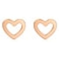 18K Rose Gold Heart Earrings