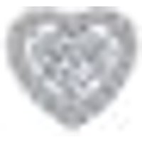 'Fancy Cut' 18K White Gold Diamond Single Heart Earring