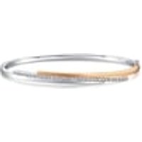 'Classics' 18K White & Red Gold Diamond Bangle