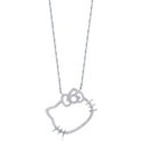 'Hello Kitty' 18K White Gold Diamond Necklace