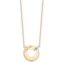 18K White & Red Gold Diamond Necklace