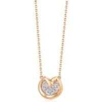 'Seedling' 18K White & Red Gold Diamond Heart Shape Necklace