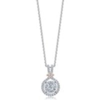 'Classics' 18K White & Red Gold Diamond Pendant