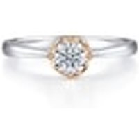 'Love Knot' 18K White & Red Gold Diamond Ring