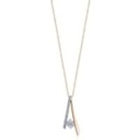 18K White & Red Gold Diamond Necklace
