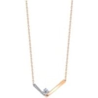 'Classics' 18K White & Red Gold Diamond Necklace