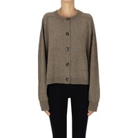 Cardigan ampio in maglia melange
