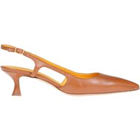 Decolletè slingback in pelle