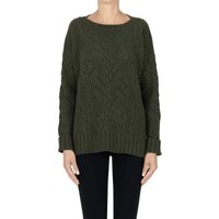 Woven knit pullover