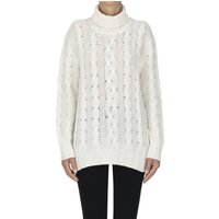 Pullover dolcevita in cashmere a trecce
