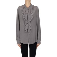 Camicia Elysia in seta con ruches