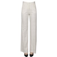 Pinstriped cotton trousers