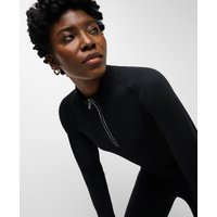 Sweaty Betty Womens Bonded Half Zip Thumbhole Running Top - Black