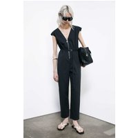 Tuta in popeline con cintura