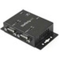 StarTech.com 2 Port Industrial Wall Mountable USB to Serial Adapter Hub with DIN Rail Clips