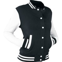 Urban Classics - Rockabilly Collegejas - 2-Tone College - S tot 5XL - voor Vrouwen - zwart-wit