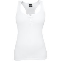 Top di Urban Classics - Ladies Button Tanktop - XS a 4XL - Donna - bianco