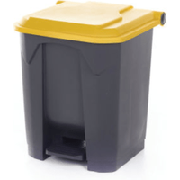 2Work Pedal Bin 30 Litre Grey/Yellow