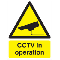 5 Star CCTV In Operation Sign Rigid Plastic 400mm x 300mm